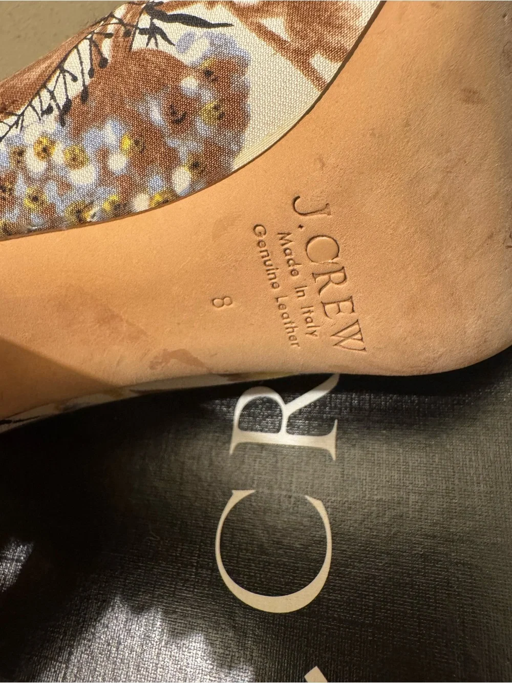 J.Crew Collection Etta Floral Studded Block Heel Pumps Size 8 Box Dust Bag